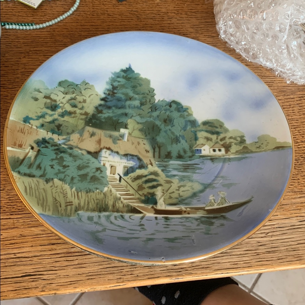 Vintage Copenhagen scene Porcelain Wall Hanging 9.5” Plate-Germany.
